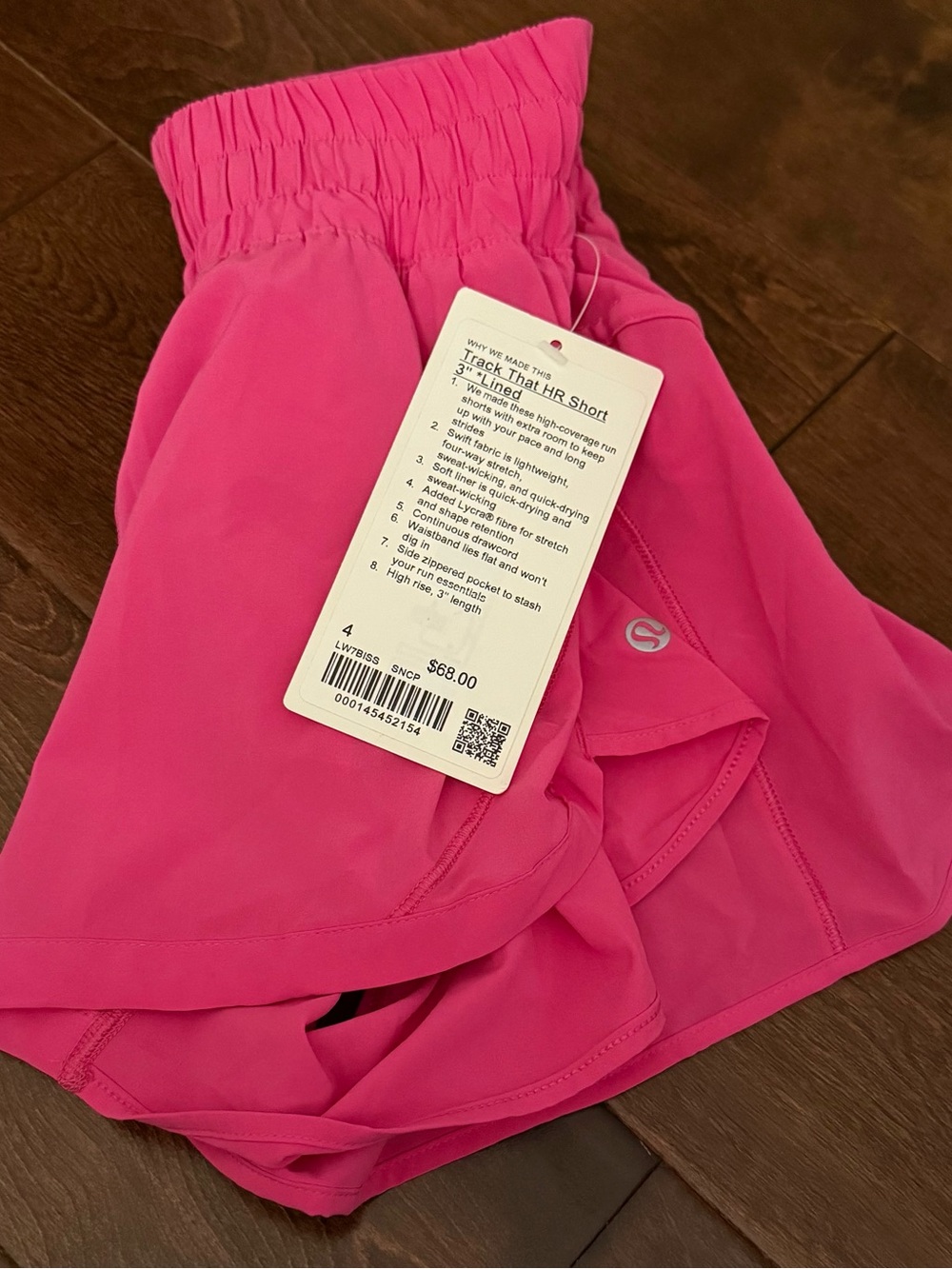 NWT Lululemon Track That High-Rise Lined Short 3" Sonic Pink size 4 - Picture 3 of 3